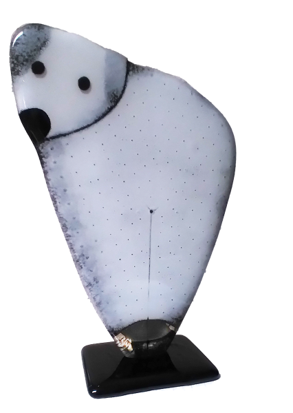 Polarbär aus Fusingglas